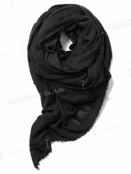 (ͽ����)8��9������ͽ��/JULIUS����ꥦ��/CAMOUFLAGE JACQUARD STOLE1/BLACK