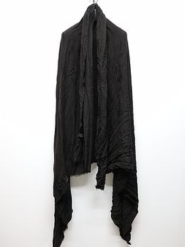 �㴰���JULIUS����ꥦ��/CAMOUFLAGE JACQUARD STOLE1/BLACK