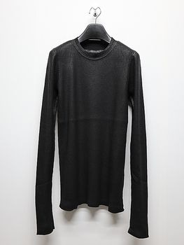 JULIUS����ꥦ��/COTTON YARN KNIT2/BLACK
