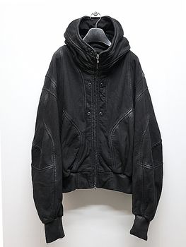 JULIUS����ꥦ��/COTTON SWEAT CUT & SEWN3/BLACK