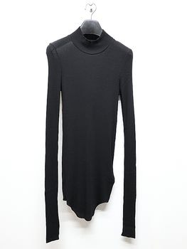 JULIUS����ꥦ��/COTTON/SILK RIB CUT & SEWN5/BLACK