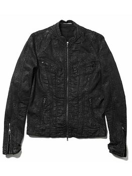 (ͽ����)9��10������ͽ��/JULIUS����ꥦ��/10.5oz STRETCH DENIM BLOUSON7/BLACK