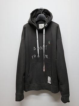 Maison MIHARA YASUHIRO���᥾�� �ߥϥ�䥹�ҥ�/French Terry DON'T TAG ME. SWEAT HOODIE/BLACK