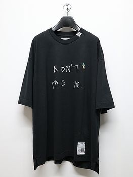 Maison MIHARA YASUHIRO���᥾�� �ߥϥ�䥹�ҥ�/Jersey Stitch DON'T TAG ME. PRINTED TEE/BLACK
