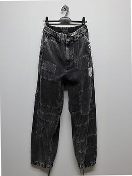 Maison MIHARA YASUHIRO���᥾�� �ߥϥ�䥹�ҥ�/COTTON CORDUROY REPAIRED WOVEN SLACKS/BLACK