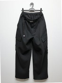 ATTACHMENT�������å�����/CO/TEN POWDERY DOUBLE CROTH EASY CARGO TROUSERS/BLACK