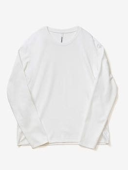 (ͽ���ʡ�7��8������ͽ��/ATTACHMENT�������å�����/COTTON DOUBLE FACE SLIM FIT L/S TEE/WHITE