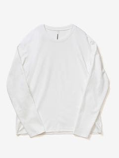 (ͽ���ʡ�7��8������ͽ��/ATTACHMENT�������å�����/COTTON DOUBLE FACE SLIM FIT L/S TEE/WHITE