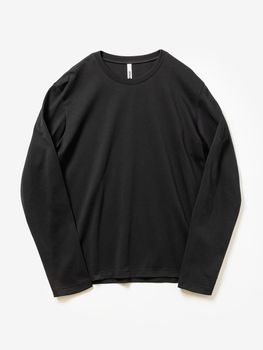 (ͽ���ʡ�7��8������ͽ��/ATTACHMENT�������å�����/COTTON DOUBLE FACE SLIM FIT L/S TEE/BLACK
