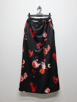 (ͽ���ʡ�6��7������ͽ��/THE ONENESS�������ͥ�/Flora Recycle Jersey Back Zipp Skirt/Black
