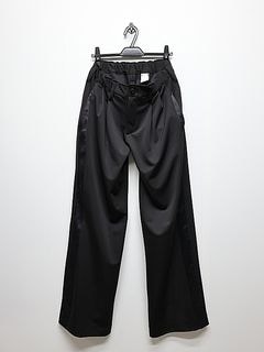 (ͽ���ʡ�7��8������ͽ��/THE ONENESS�������ͥ�/Recycle Polyester Jersey Side Line Wide Slacks/Black