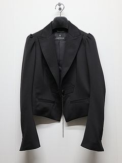 (ͽ���ʡ�7��8������ͽ��/THE ONENESS�������ͥ�/Recycle Polyester Jersey Peacked Short Jacket/Black