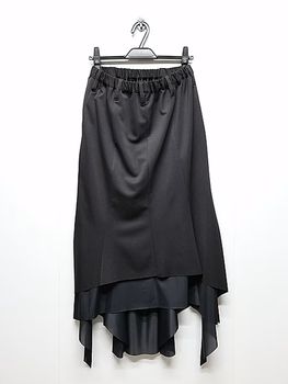(ͽ���ʡ�7��8������ͽ��/THE ONENESS�������ͥ�/Recycle Polyester Jersey Layered Flare Skirt/Black