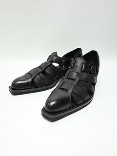 (ͽ���ʡ�8��9������ͽ��/THE ONENESS�������ͥ�/Eco Horse Hide Gladiator Ankle Boots/Black