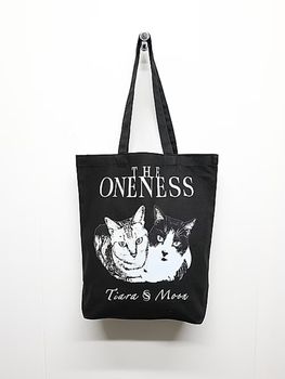 �㴰���THE ONENESS�������ͥ�/Organic Cotton Charity Tote Bag/Black