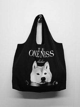 (ͽ���ʡ�8��9������ͽ��/THE ONENESS�������ͥ�/Recycle Polyester Charity Shoulder Tote Bag/Black