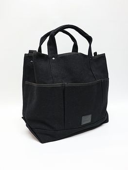 Ground Y�����饦��ɥ磻/CANVAS GARDEN TOTE BAG/BLACK