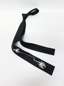 Ground Y�����饦��ɥ磻/SILK SCORPION SQUARE NECKTIE/BLACK