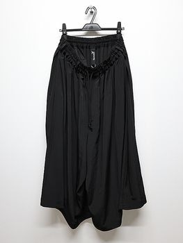 Ground Y�����饦��ɥ磻/TA/PE CREPE DE CHINE CULOTTE PANTS/BLACK