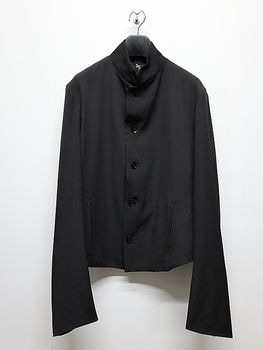 Ground Y�����饦��ɥ磻/W/GABARDINE FRONT DROP SHORT JACKET/BLACK
