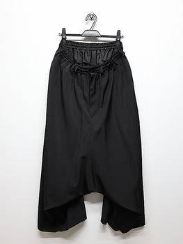 Ground Y�����饦��ɥ磻/W/GABARDINE SAROUEL PANTS/BLACK