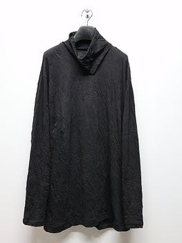 Ground Y�����饦��ɥ磻/CATCH WASHER WRINKLE JERSEY TURTLENECK LONG SLEEVED T-SHIRT/BLACK