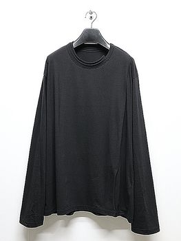 Ground Y�����饦��ɥ磻/30/- COTTON JERSEY MIX TIERED LONG SLEEVED T/BLACK