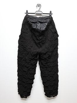 Ground Y�����饦��ɥ磻/PE BLACK CHIFFON ONE-TUCK PANTS/BLACK