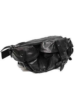 Yohji Yamamoto���襦����ޥ��/BACKLASH collaboration V����˥�ۡ����쥶��3�ԥ�٥�ȥܥǥ����Хå�/BLACK