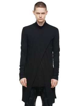 (ͽ����)10��11������ͽ��/JULIUS����ꥦ��/COTTON SLUB JERSEY CUT & SEWN3/BLACK