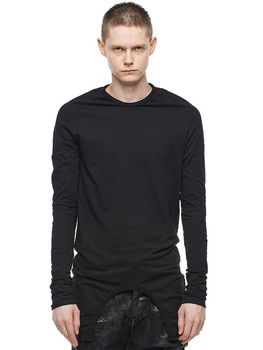 (ͽ����)10��11������ͽ��/JULIUS����ꥦ��/COTTON SLUB JERSEY CUT & SEWN4/BLACK