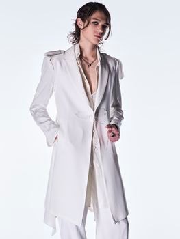 (ͽ���ʡ�8������9������ͽ��/kiryuyrik������奦����奦/Back Satin Goth Jacket��/White