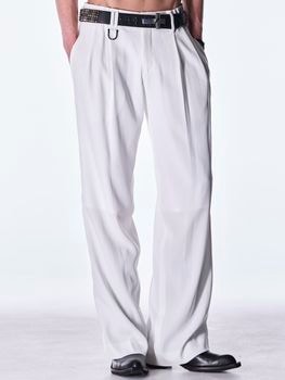 (ͽ���ʡ�8������9������ͽ��/kiryuyrik������奦����奦/Back Satin Wide Slacks/White