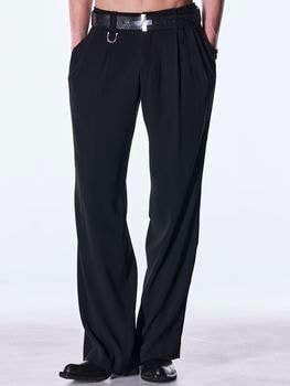 (ͽ���ʡ�8������9������ͽ��/kiryuyrik������奦����奦/Back Satin Wide Slacks/Black