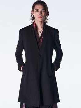 (ͽ���ʡ� 8������9������ͽ��/kiryuyrik������奦����奦/Mockroady No Collar Flare Jacket/Black