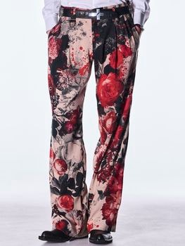(ͽ���ʡ�9������10������ͽ��/kiryuyrik������奦����奦/Beige Flora Wide Slacks/Beige
