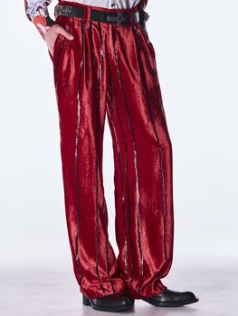 (ͽ���ʡ�10������11������ͽ��/kiryuyrik������奦����奦/TOGE Velvet Wide Slacks/Red