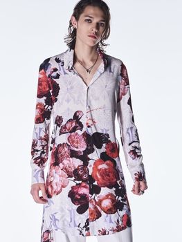 (ͽ���ʡ�10������11������ͽ��/kiryuyrik������奦����奦/Goth Flora Flare Shirt/White