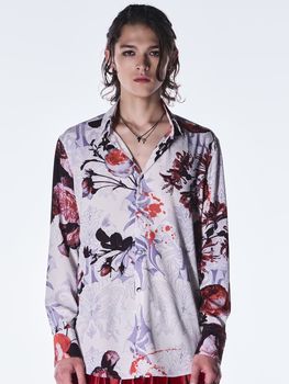 (ͽ���ʡ�10������11������ͽ��/kiryuyrik������奦����奦/Goth Flora Shirt/White
