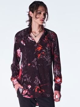 (ͽ���ʡ�10������11������ͽ��/kiryuyrik������奦����奦/Goth Flora Shirt/Black