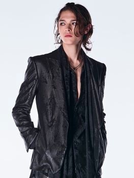 (ͽ���ʡ�11������12������ͽ��/kiryuyrik������奦����奦/Cross Dot Fleece Peaked Jacket/Black