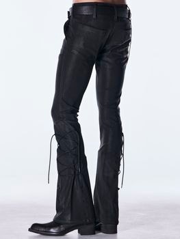 (ͽ���ʡ�11������12������ͽ��/kiryuyrik������奦����奦/High Tension Jersey Lace Up Flare Pants/Black