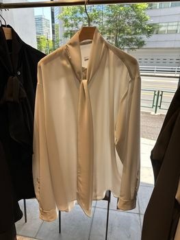 LAD MUSICIAN����å� �ߥ塼�������/DECHINE BOW COLLAR SHIRT/WHITE