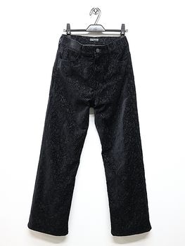LAD MUSICIAN����å� �ߥ塼�������/COTTON VELVETEEN STARAIGHT PANTS/BLACK��BLACK