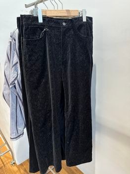LAD MUSICIAN����å� �ߥ塼�������/COTTON VELVETEEN STARAIGHT PANTS/BLACK��BLACK