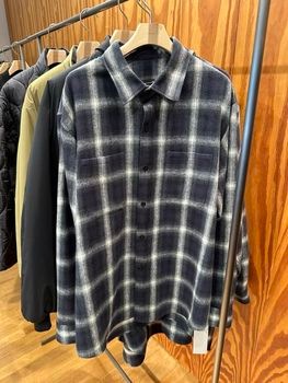 LAD MUSICIAN����å� �ߥ塼�������/C/F OMBRE CHECK COMFORT SHIRT/BLACK PURPLE