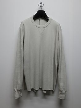 LAD MUSICIAN����å� �ߥ塼�������/ORGANIC COTTON THERMAL C/NECK PO/DARTY WHITE
