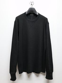LAD MUSICIAN����å� �ߥ塼�������/ORGANIC COTTON THERMAL C/NECK PO/BLACK