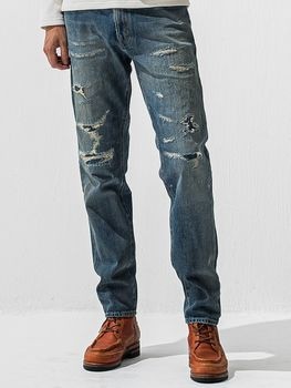 (ͽ���ʡ�12��1������ͽ��/42TH RESOUND CLOTHING���ꥵ����ɥ���������/regular taperd Scott jeans/IND USED