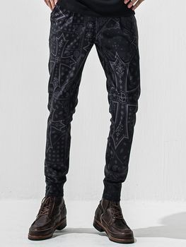 (ͽ���ʡ�1��2������ͽ��/42TH RESOUND CLOTHING���ꥵ����ɥ���������/TIGHT TAPERD CHRIS EASY TUCK PANTS/CROSS BK
